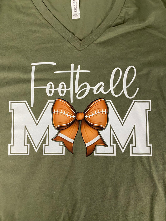 Football Mom (White Lettering)Tee