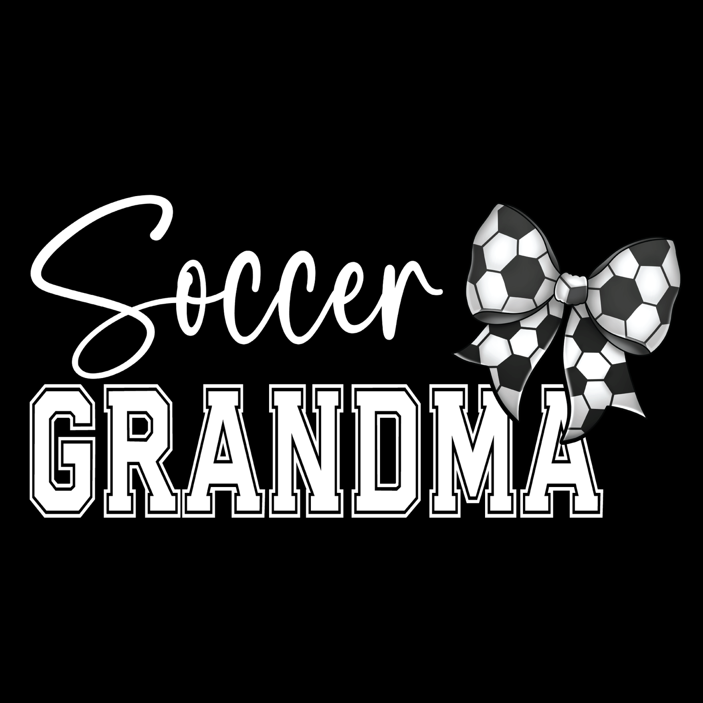 Soccer Grandma (White Lettering) Transfer