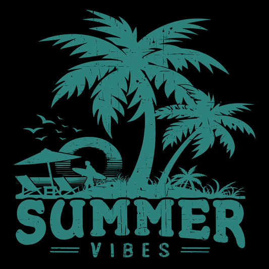 Summer Vibes Teal Tee