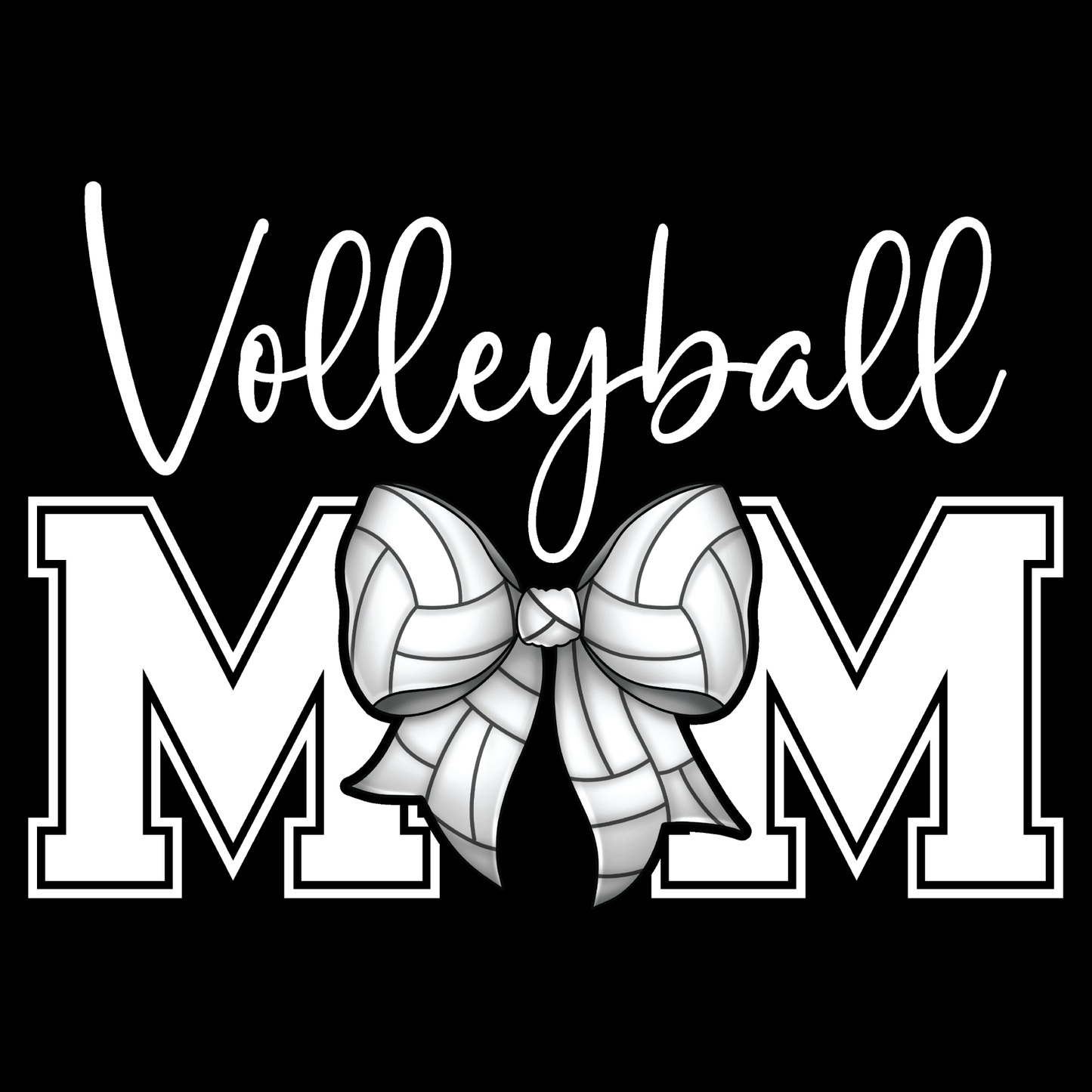 Volleyball Mom (White Lettering)Tee