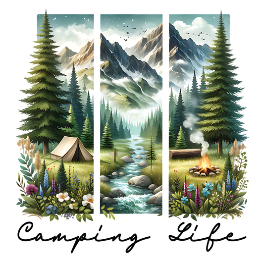 Camping Life Brushstroke Transfer