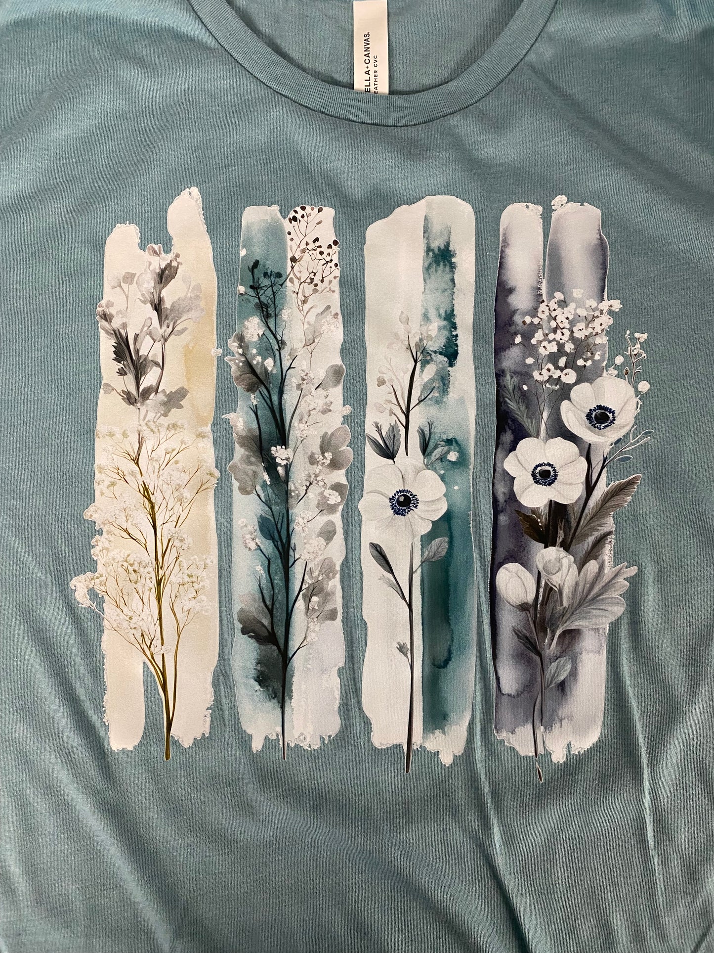 Dark Blue Wildflower Brushstroke Tee