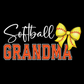 Orange Softball Grandma (White Lettering)Tee