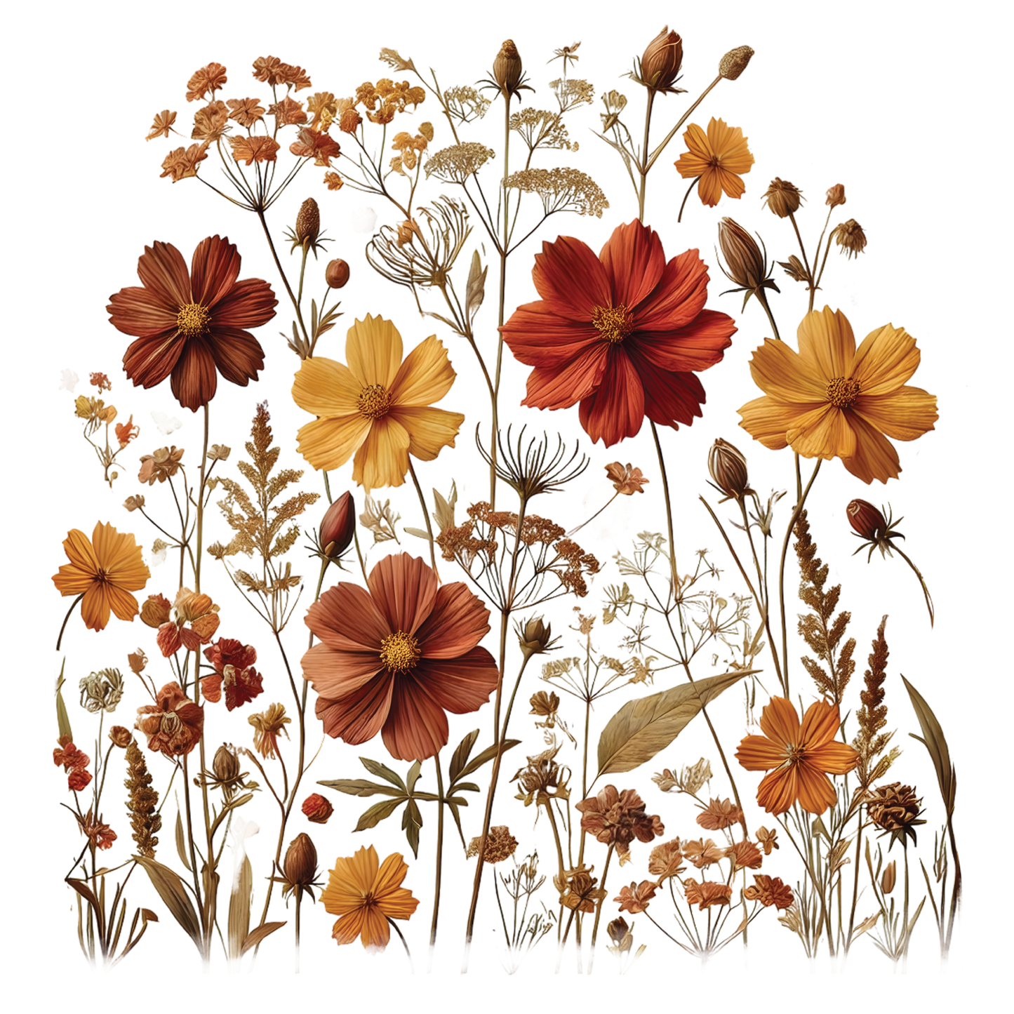 Pressed Flowers Transfer