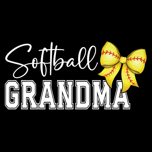 Softball Grandma (White Lettering)Tee