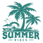 Summer Vibes Teal Tee