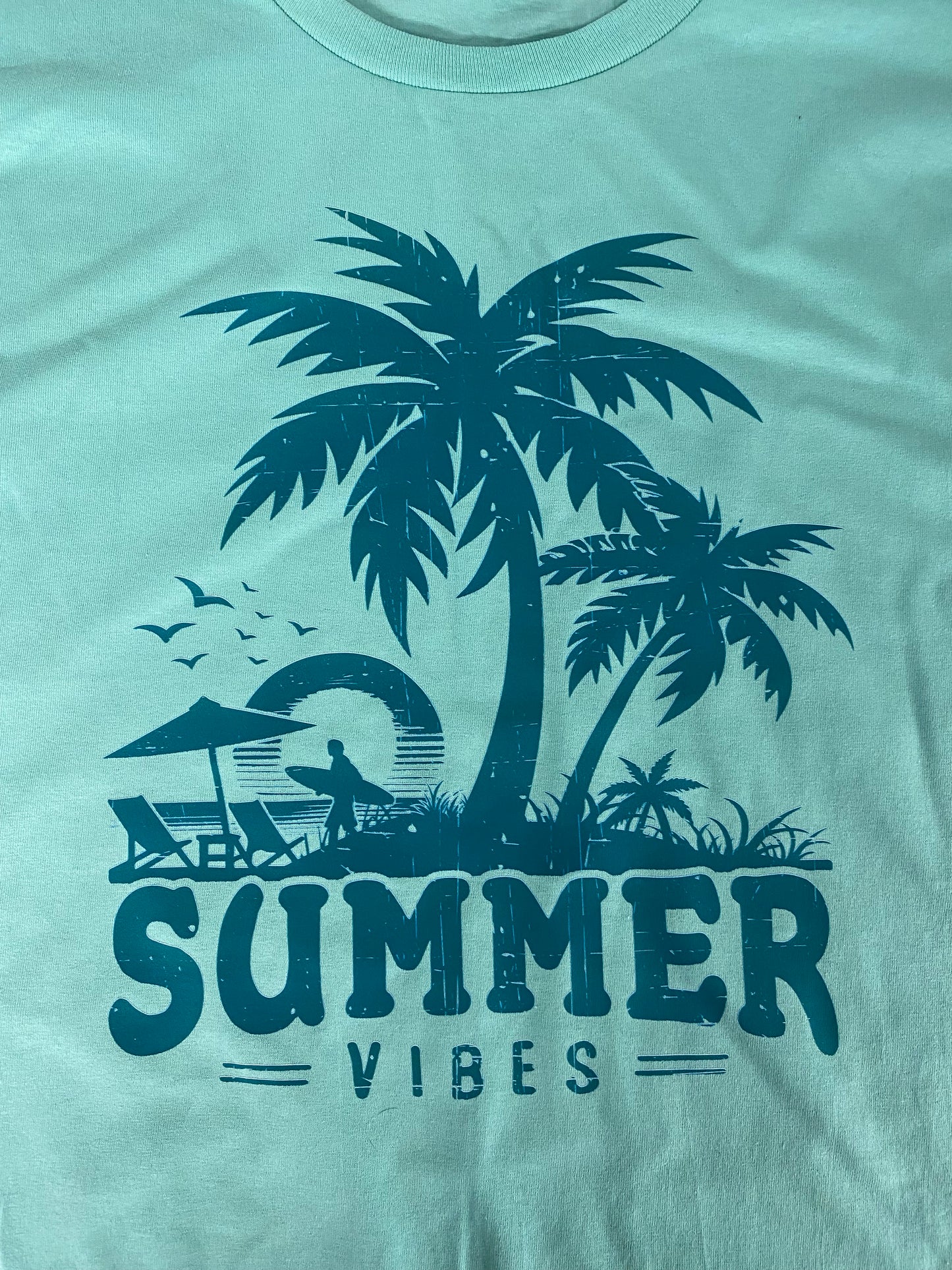 Summer Vibes Teal Tee
